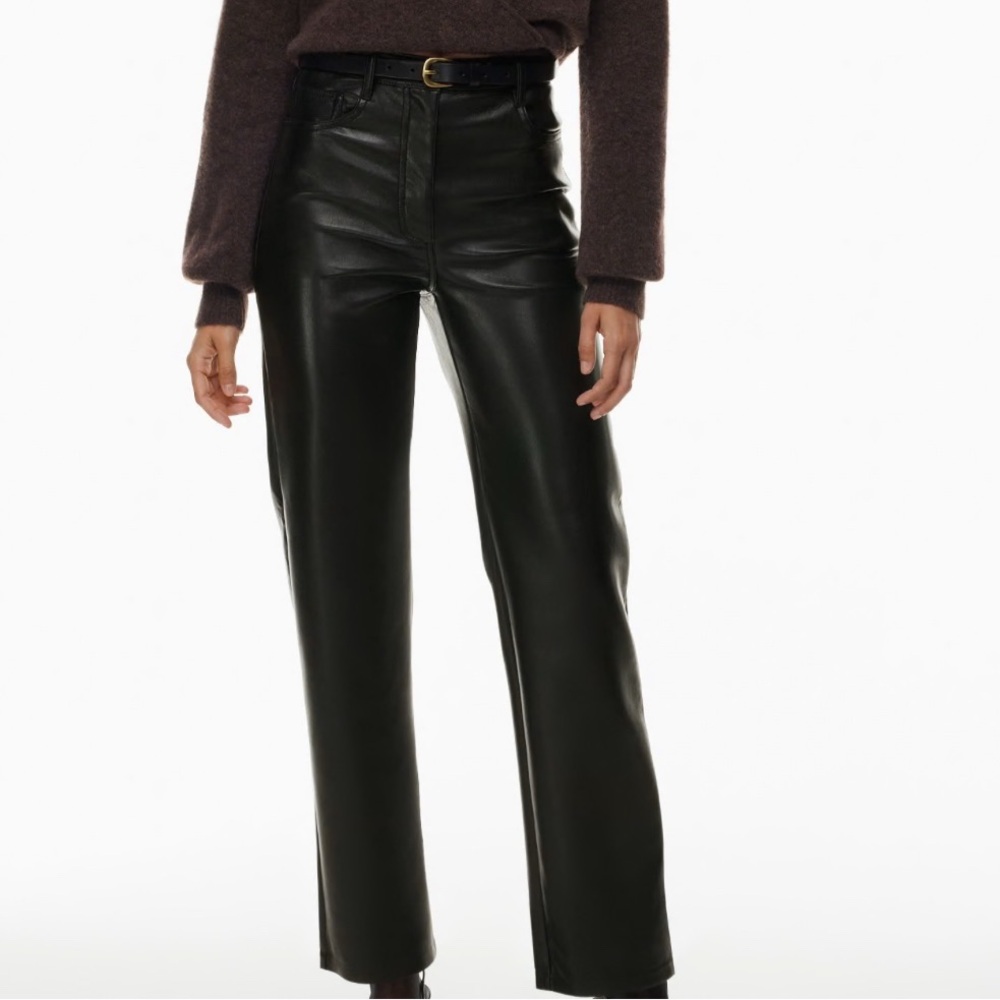 Aritzia Wilfred (The Melina) Faux Leather Straight Leg Pants